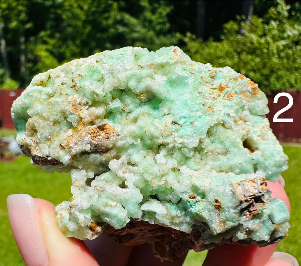 Minty Dream: Raw Druzy Chrysoprase in Matrix – Sparkling Natural Beauty & Heart Healing!