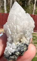 51 Grams Candle Quartz on a Chalcopyrite over Spharelite Matrix from Madagascar