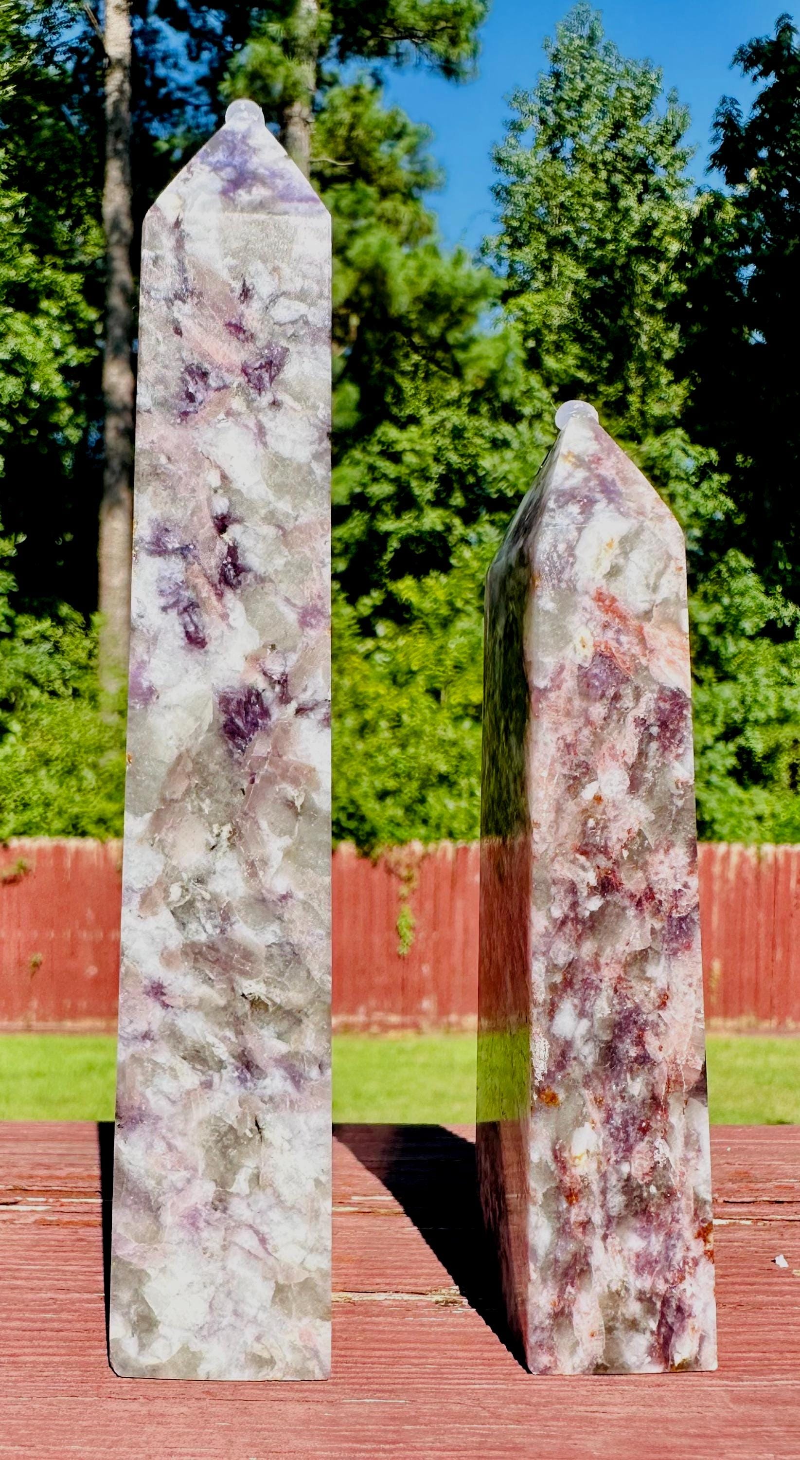 Your Choice of Pink Tourmaline in Smoky Quartz with Lepidolite, Mica & Feldspar Tower from Madagascar