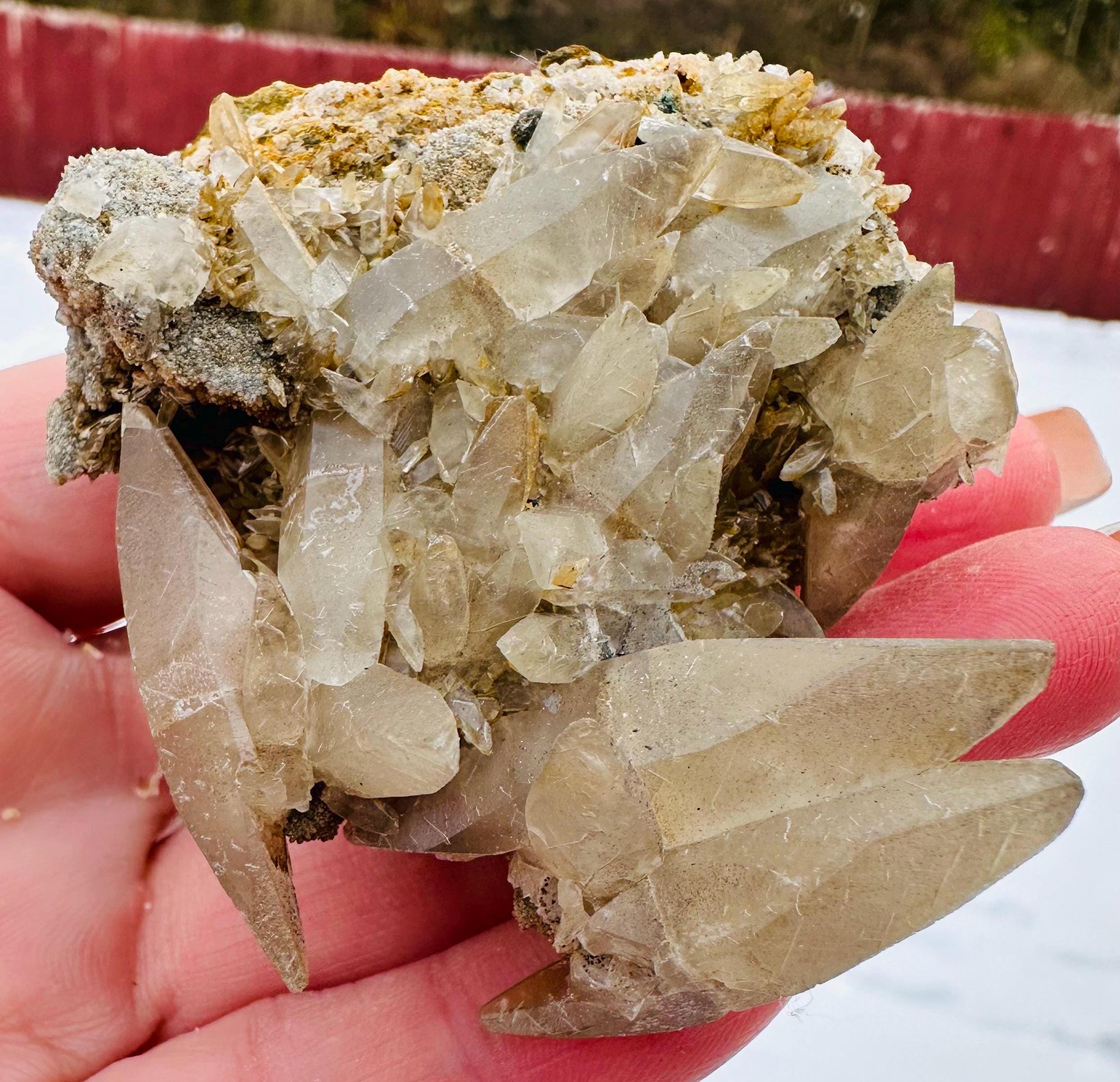 112 Grams Pristine DT Dogtooth Calcite Cluster specimen from China