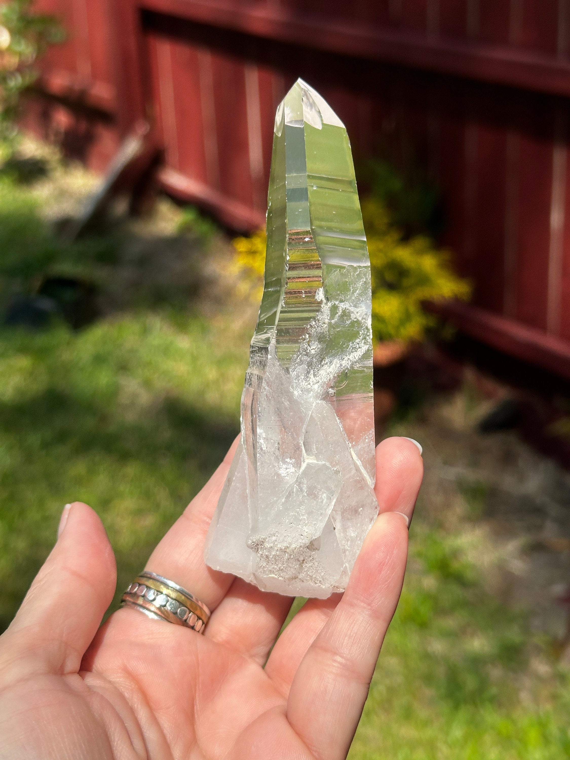 200 Grams Stunning Diamantina Glass Clear Muzo Habit Authentic Blue Needles Lemurian Quartz from Diamantina Mines of Minas Gerais