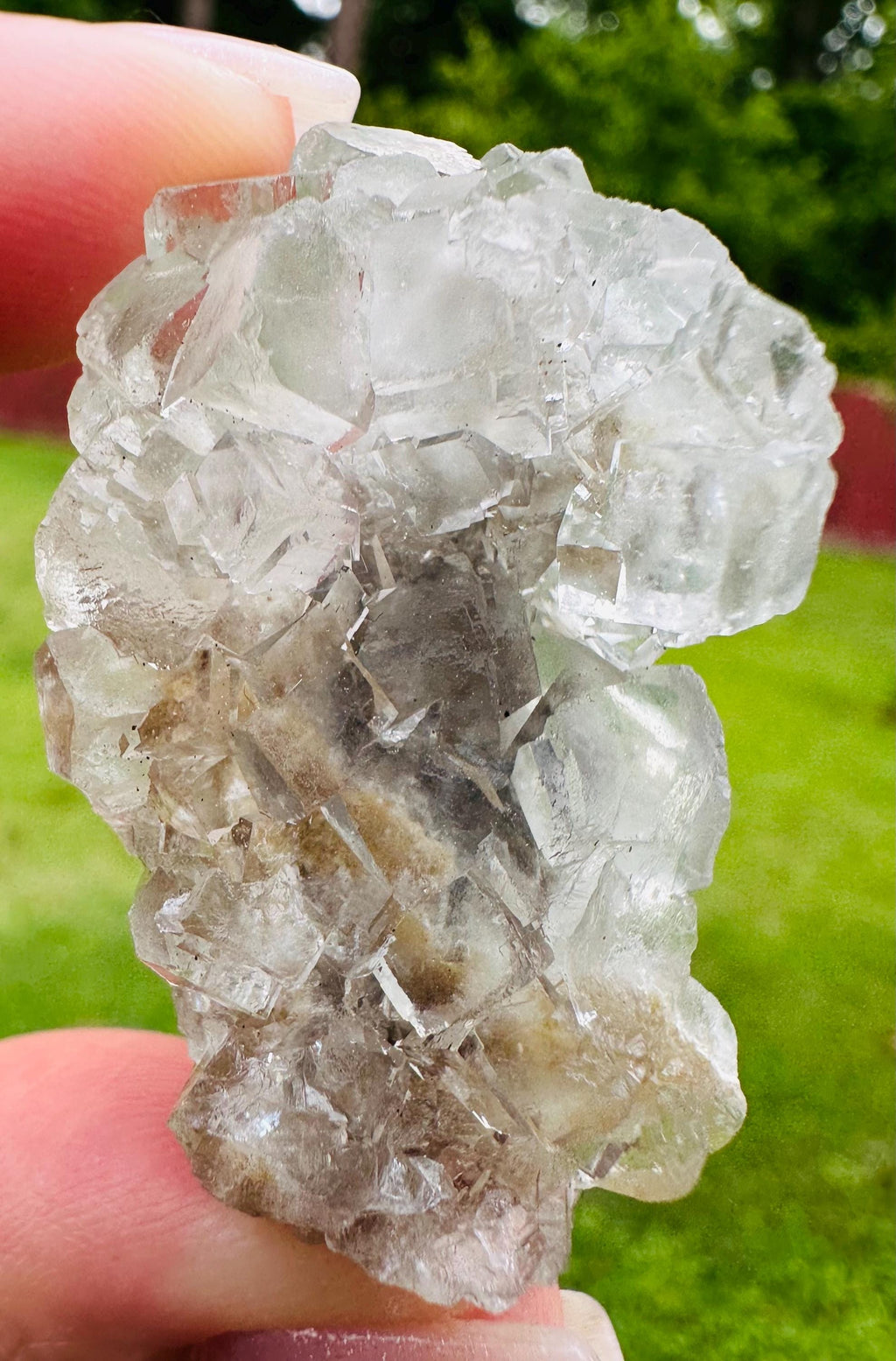 45 Grams  Pristine Water Clear Cubic Fluorite Cluster from China