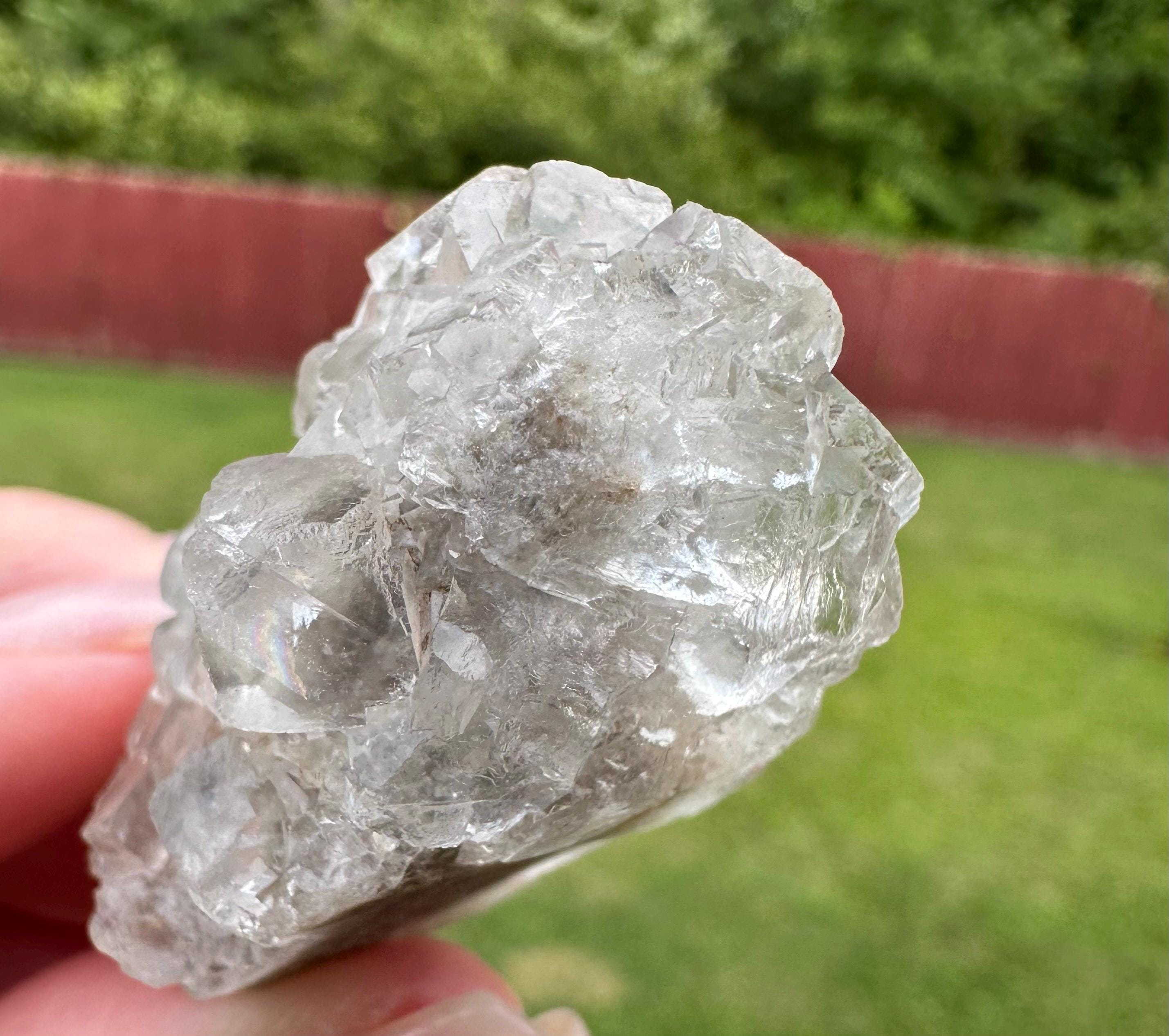 45 Grams  Pristine Water Clear Cubic Fluorite Cluster from China