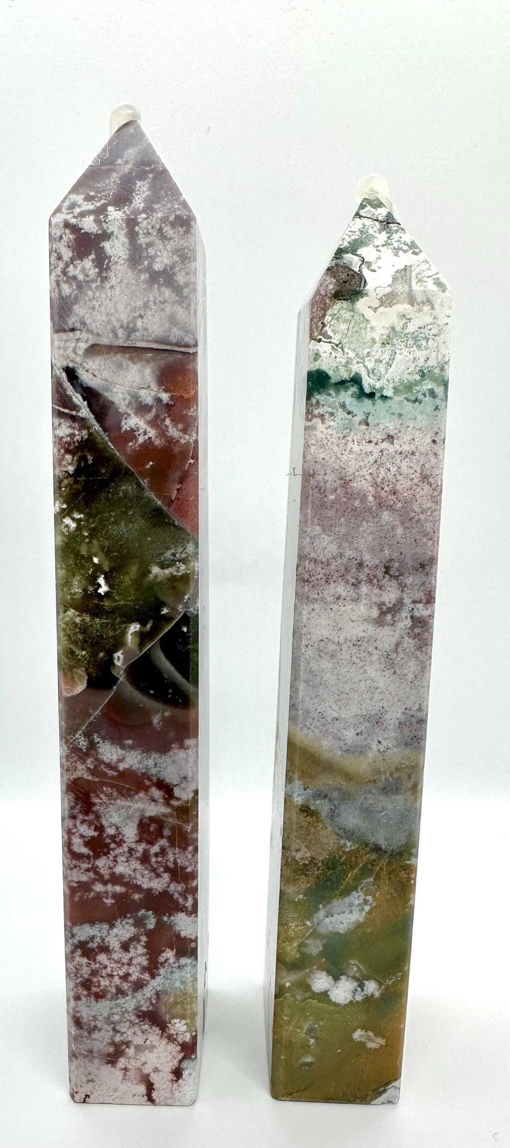 Pastel Colors Ocean Jasper Tower, Radiant Harmony from Madagascar
