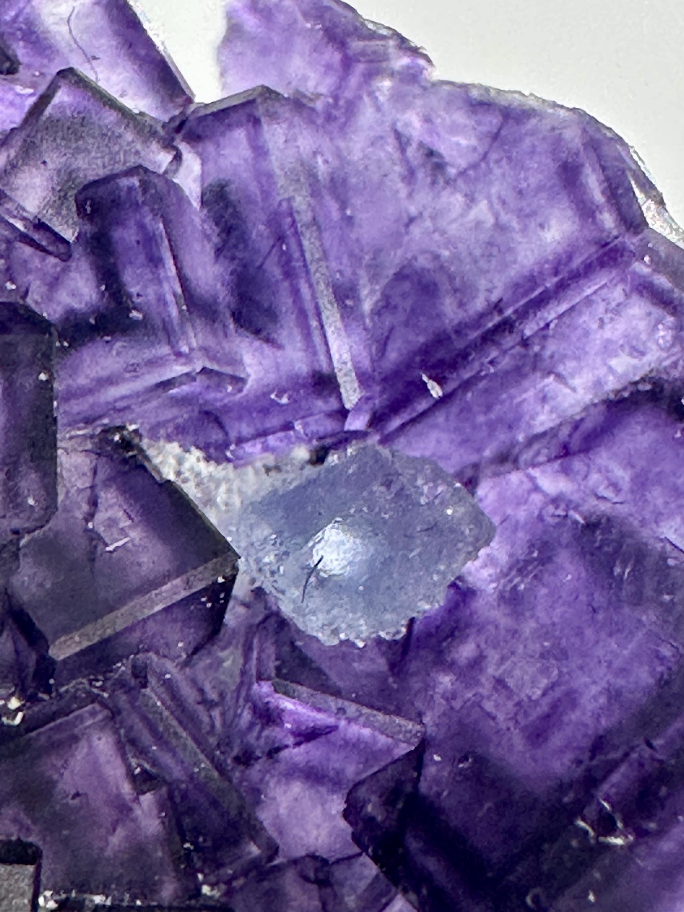 QR‑Code Purple Fluorite Specimens — Choose Your Favorite from Qinglong Mine, Guizhou, China
