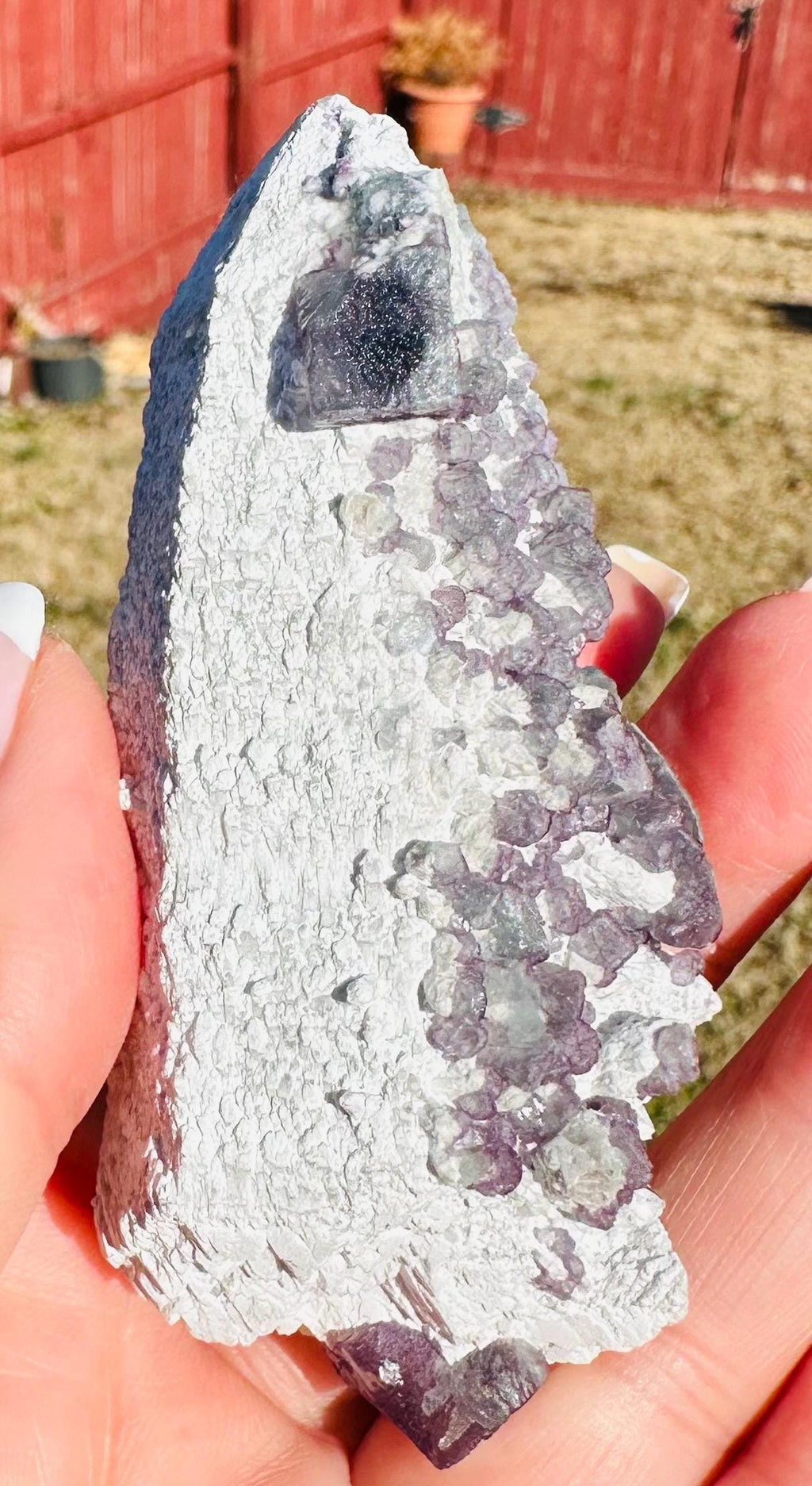 133 Grams DT and ET Natural Green and Purple Octahedron Fluorite over a Second Crystalization Specimen Huanggangliang