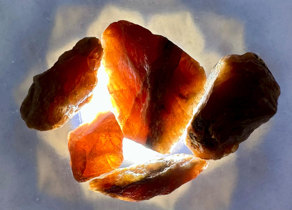 22 Grams Raw Triplite (Set of Five) from Pakistan