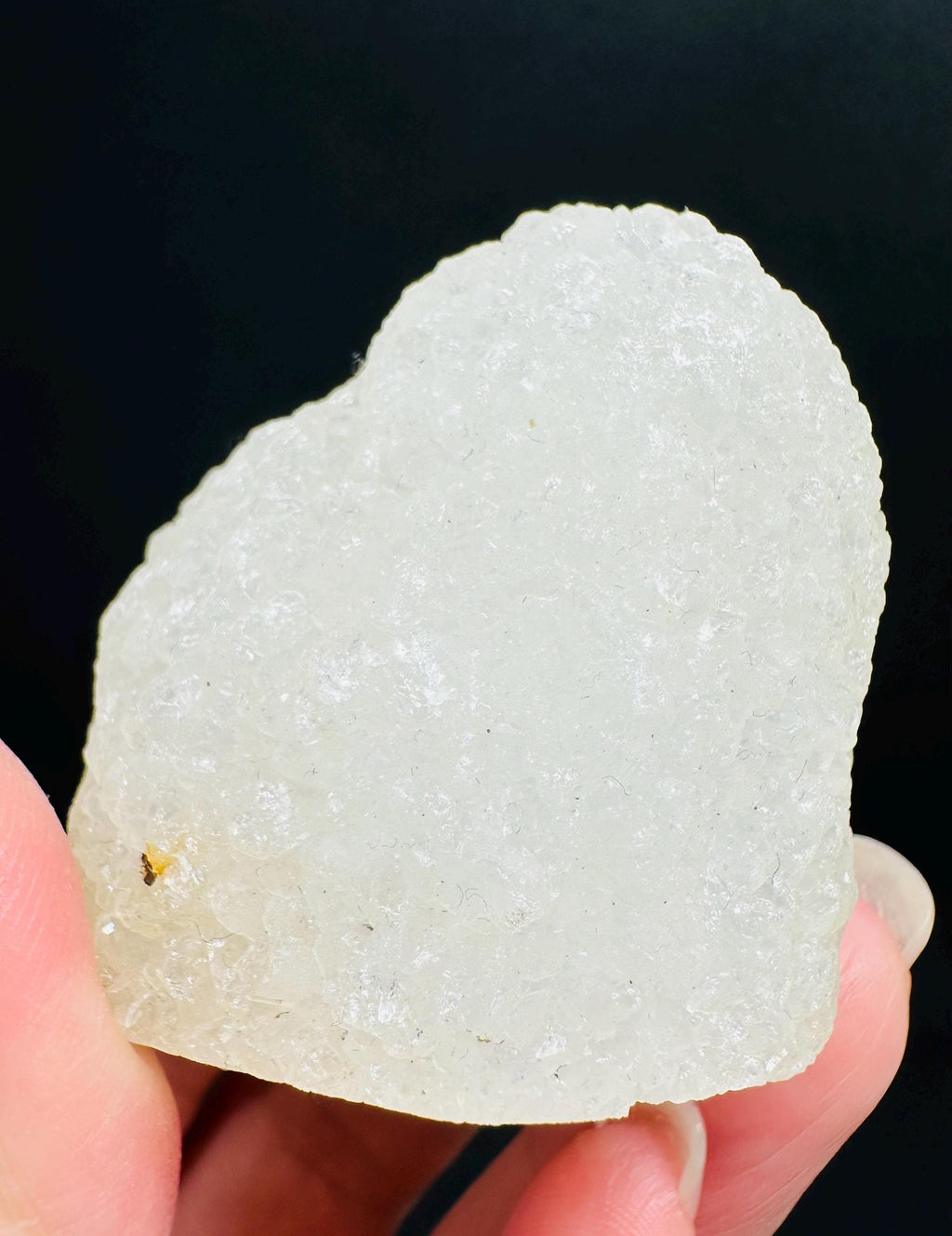 Self-Standing White Chalcedony Stalactite from Morocco