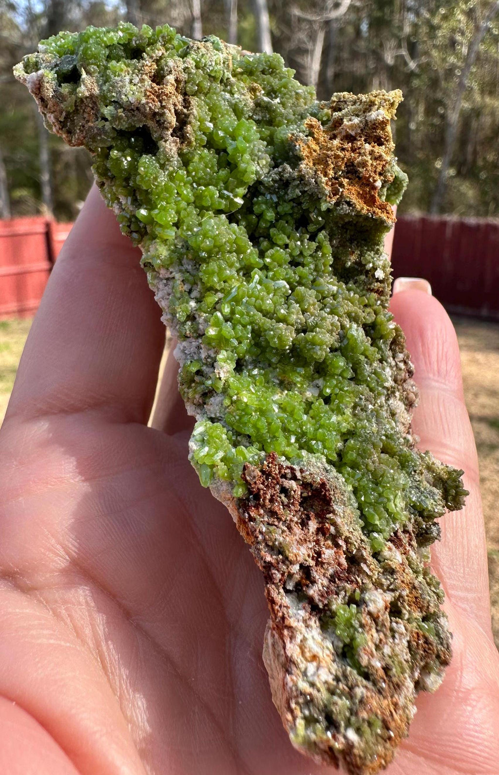 168 Grams High Quality Bright & Lustrous Green Pyromorphite Specimen