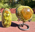 Green Opal Puffy Heart & Free Form Set from Madagascar