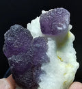 Rare Chamfered Purple Fluorite or Permutahedron Fluorite Specimens in a Quartizide Matrix