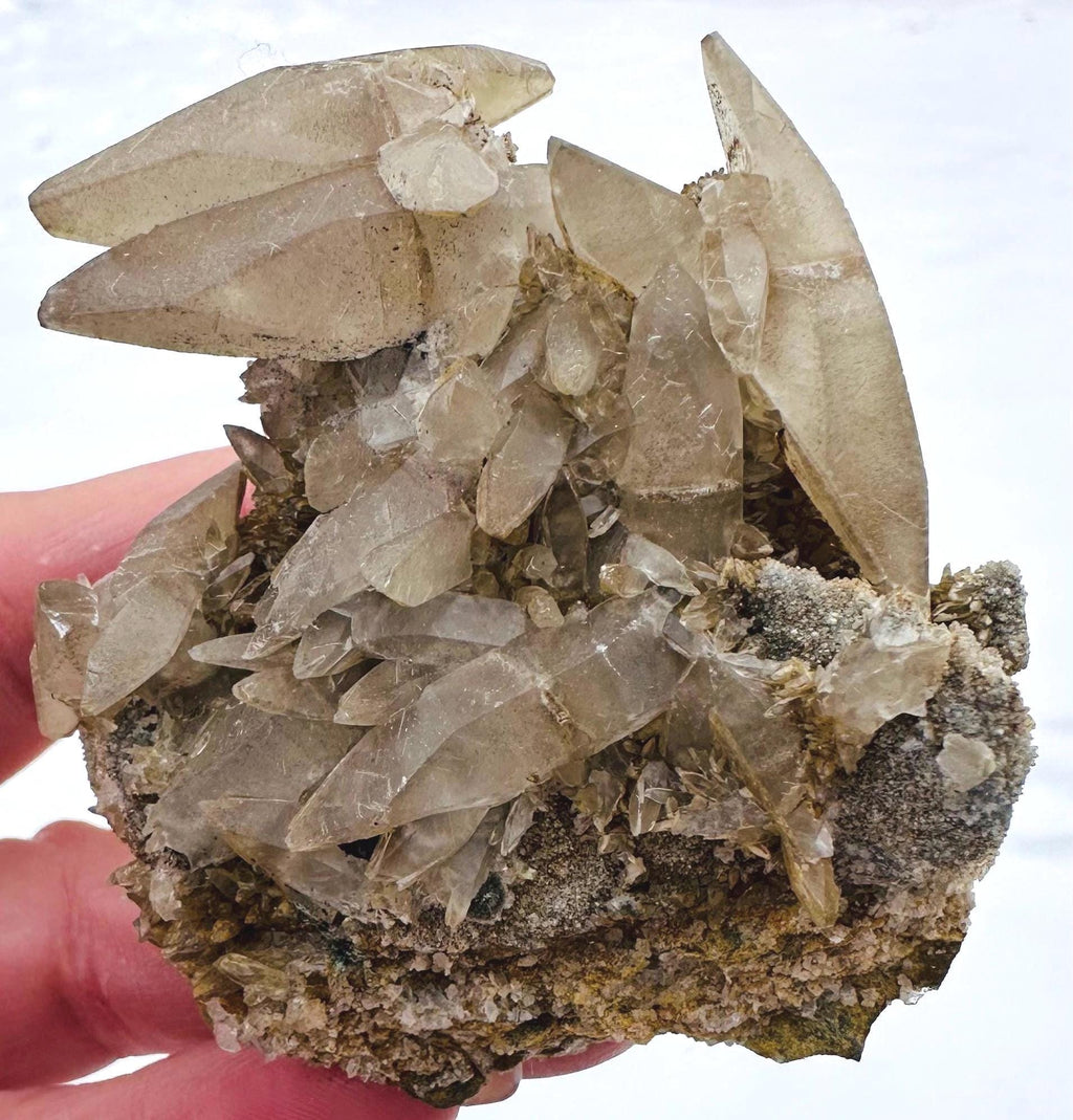 112 Grams Pristine DT Dogtooth Calcite Cluster specimen from China