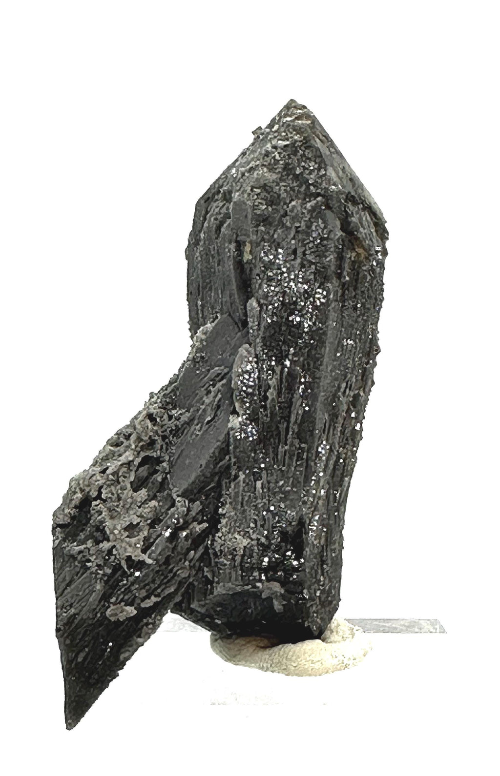 59 Grams One of a Kind Black Candle Quartz with Intergrowth and Microcrystal for the Discerning Collector From Madagascar