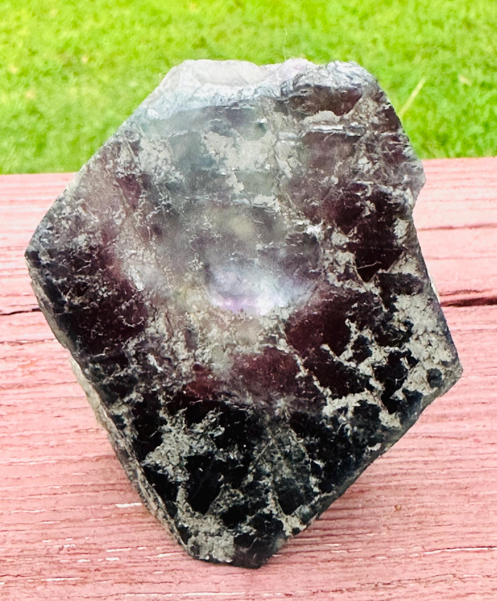 158 Grams Self Standing Beautiful Purple Fluorite with an Impressive Phantom