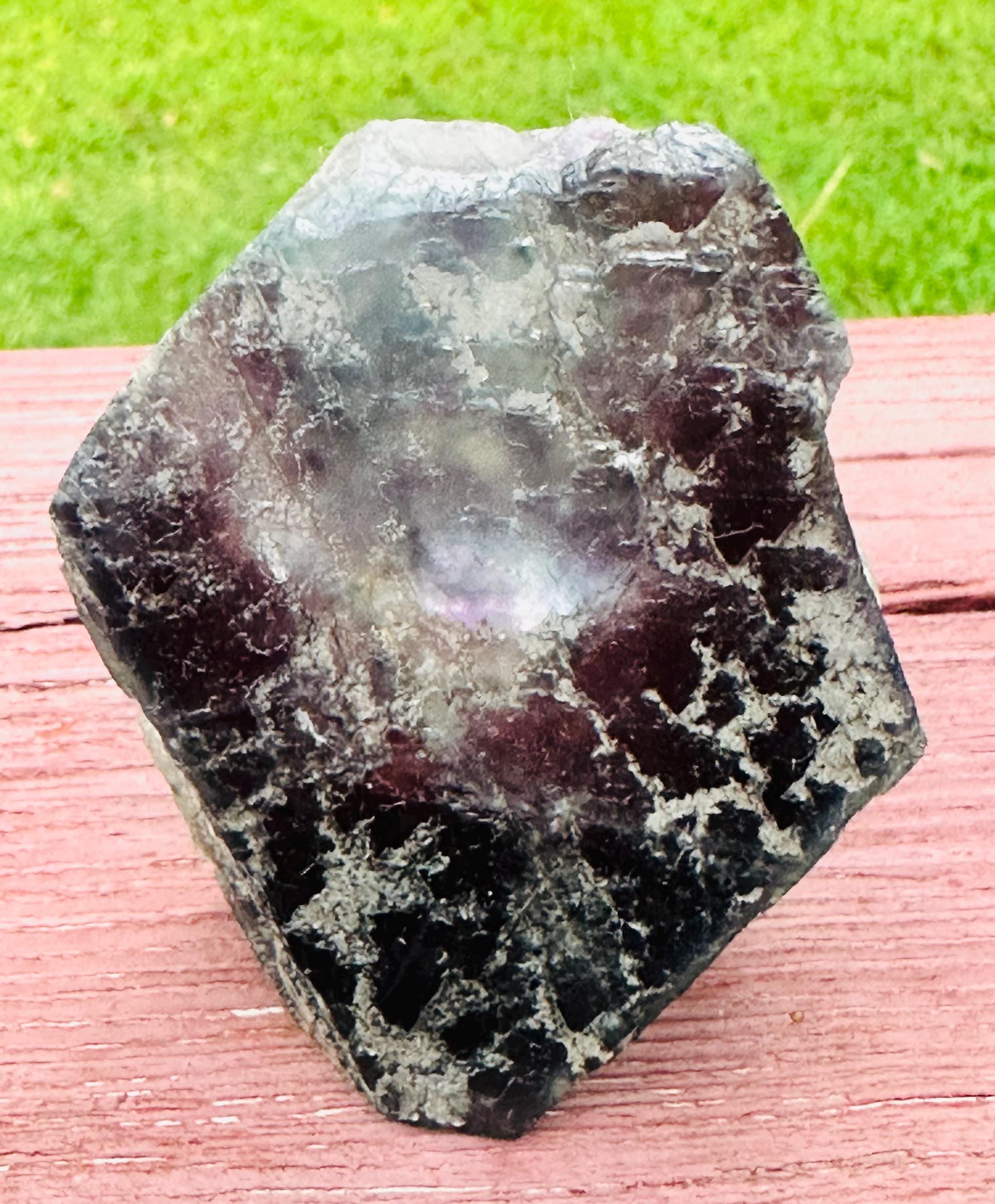 158 Grams Self Standing Beautiful Purple Fluorite with an Impressive Phantom
