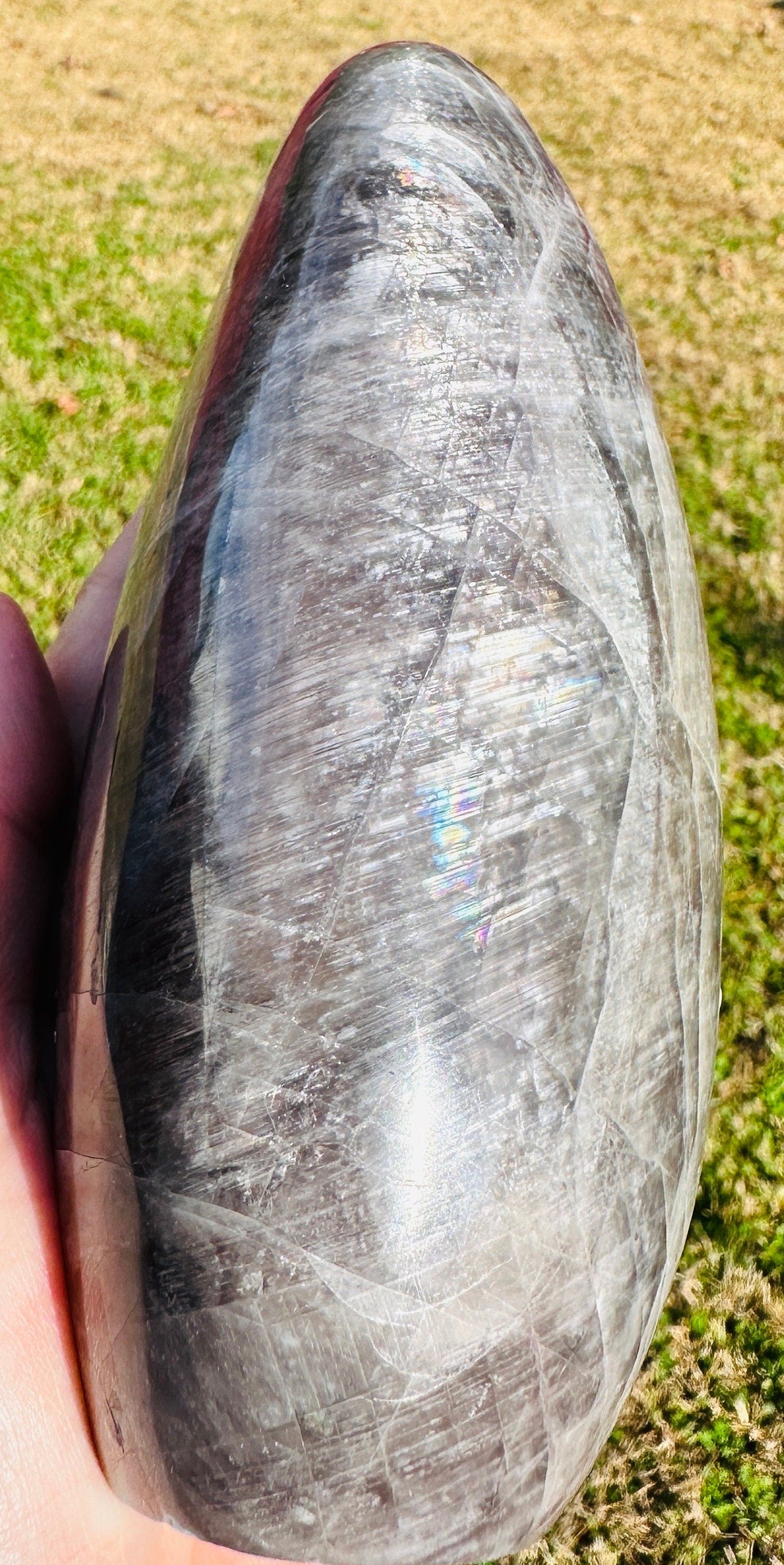 1,350 Grams Rare and unique Grey Silvery Anhydrate Free Form