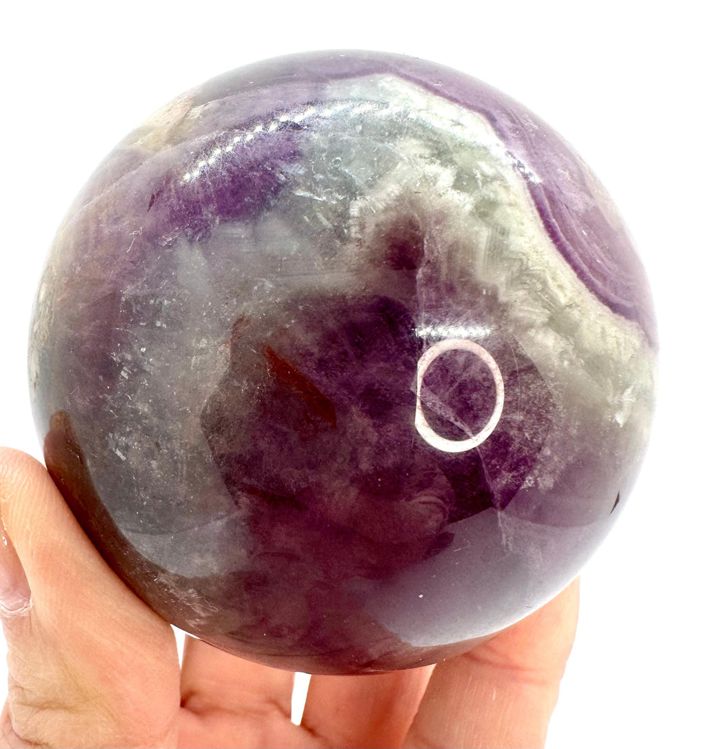 Purple Fluorite Root Sphere with Point Set from Hunan, Fujian Province in China
