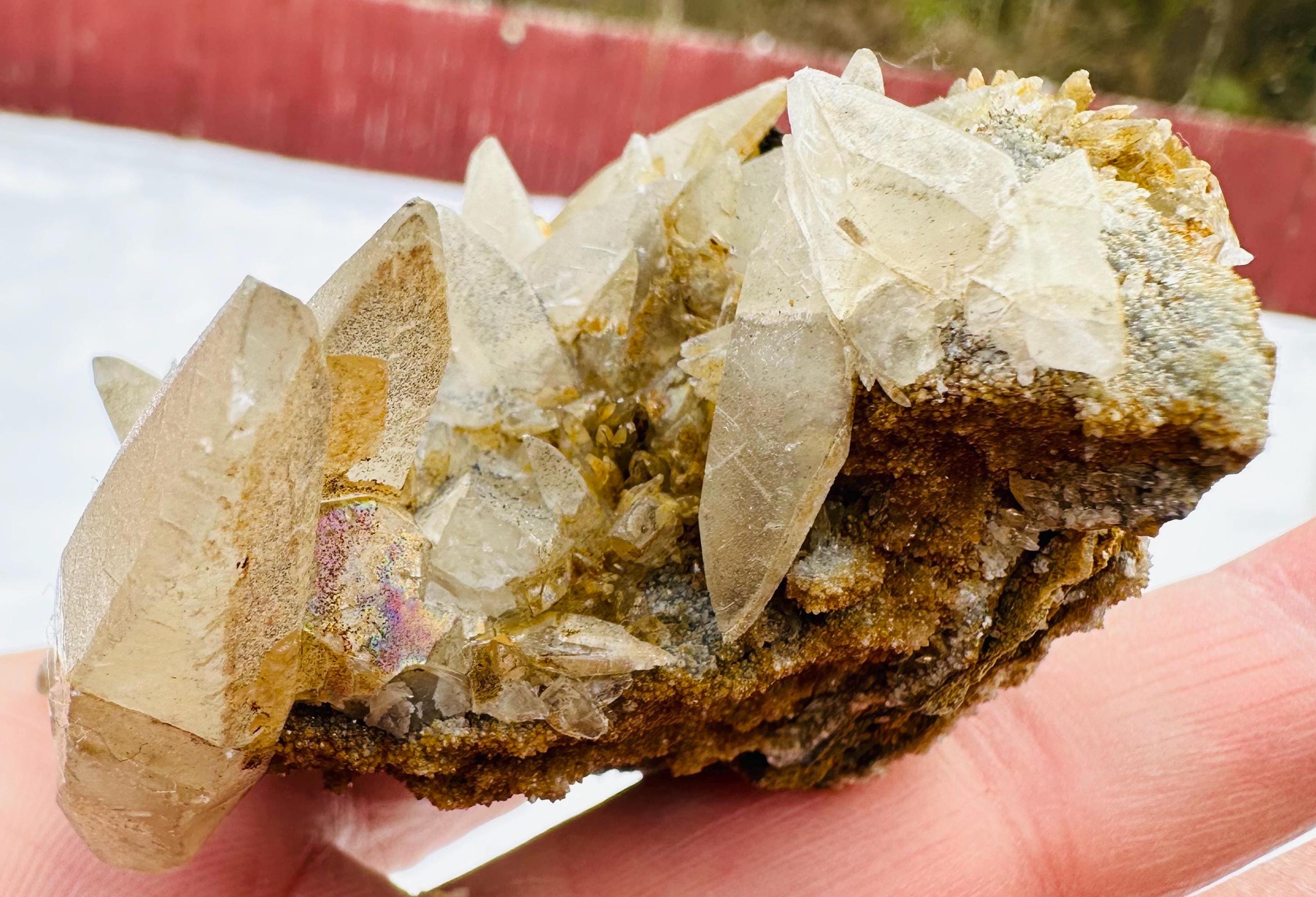 112 Grams Pristine DT Dogtooth Calcite Cluster specimen from China