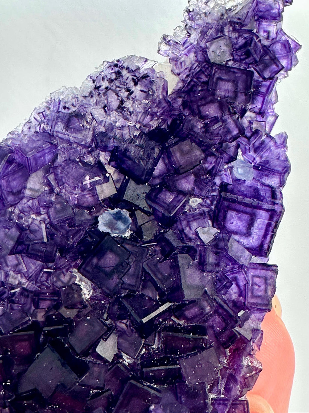 QR‑Code Purple Fluorite Specimens — Choose Your Favorite from Qinglong Mine, Guizhou, China