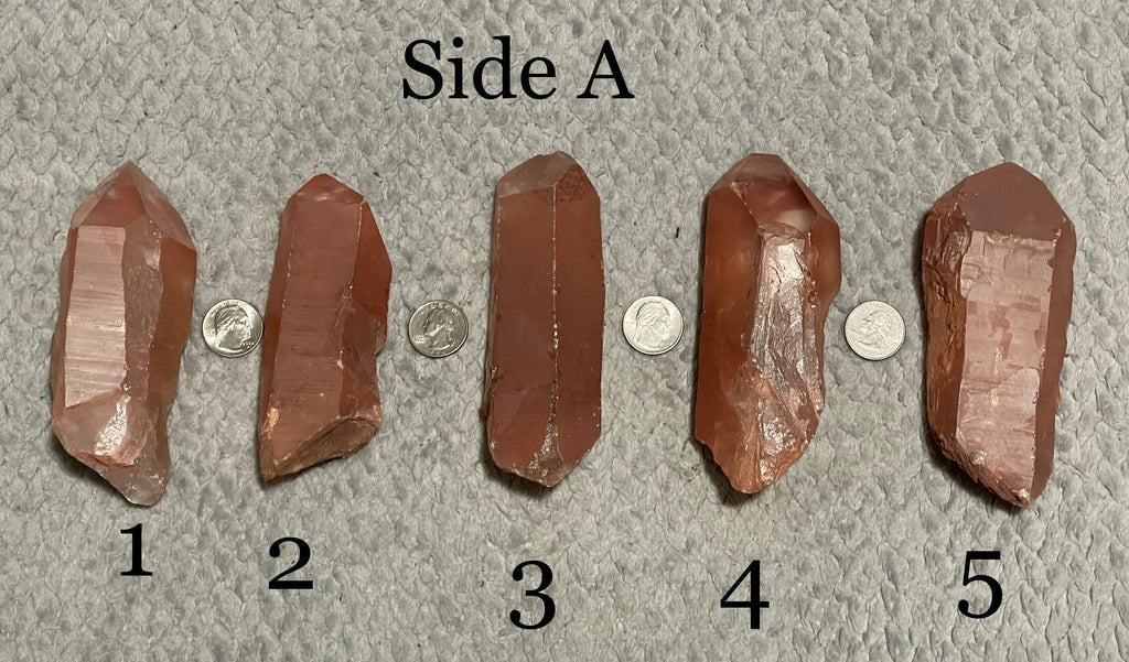 Scarlet Temple Lemurian Quartz Point from Minas Gerais, Brazil