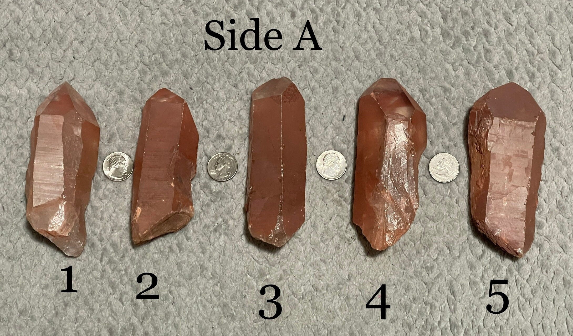 Scarlet Temple Lemurian Quartz Point from Minas Gerais, Brazil