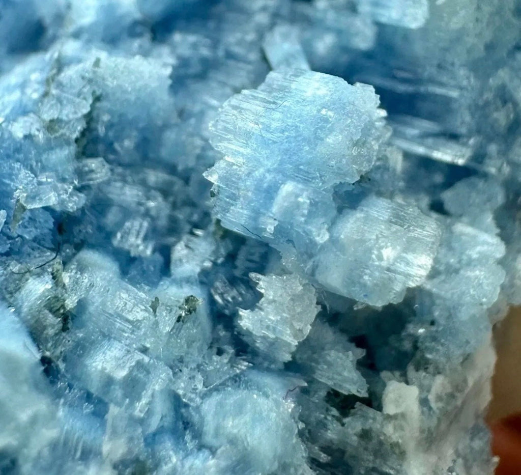 24 Grams / 120 cts Rare Rich Blue Alkali Beryl Crystal Bunch on Albite matrix from Afghanistan