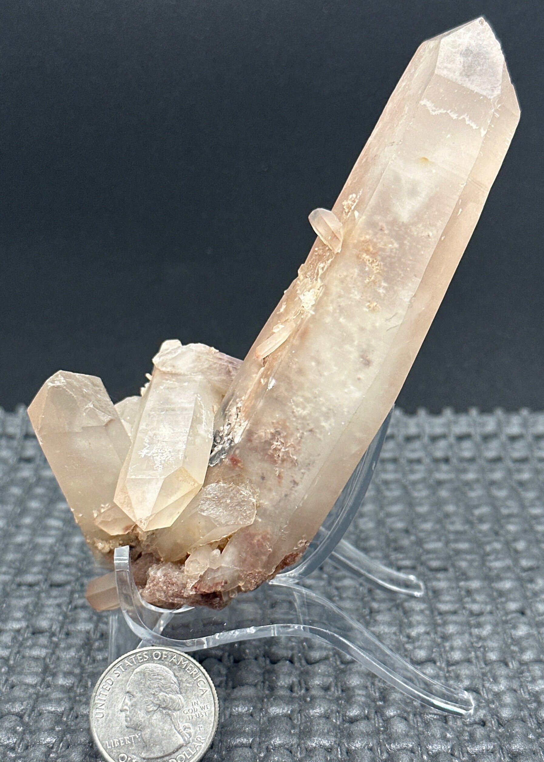 227 Grams Stunning Rich Pink Color Lithium Quartz "nest" Cluster from Brazil