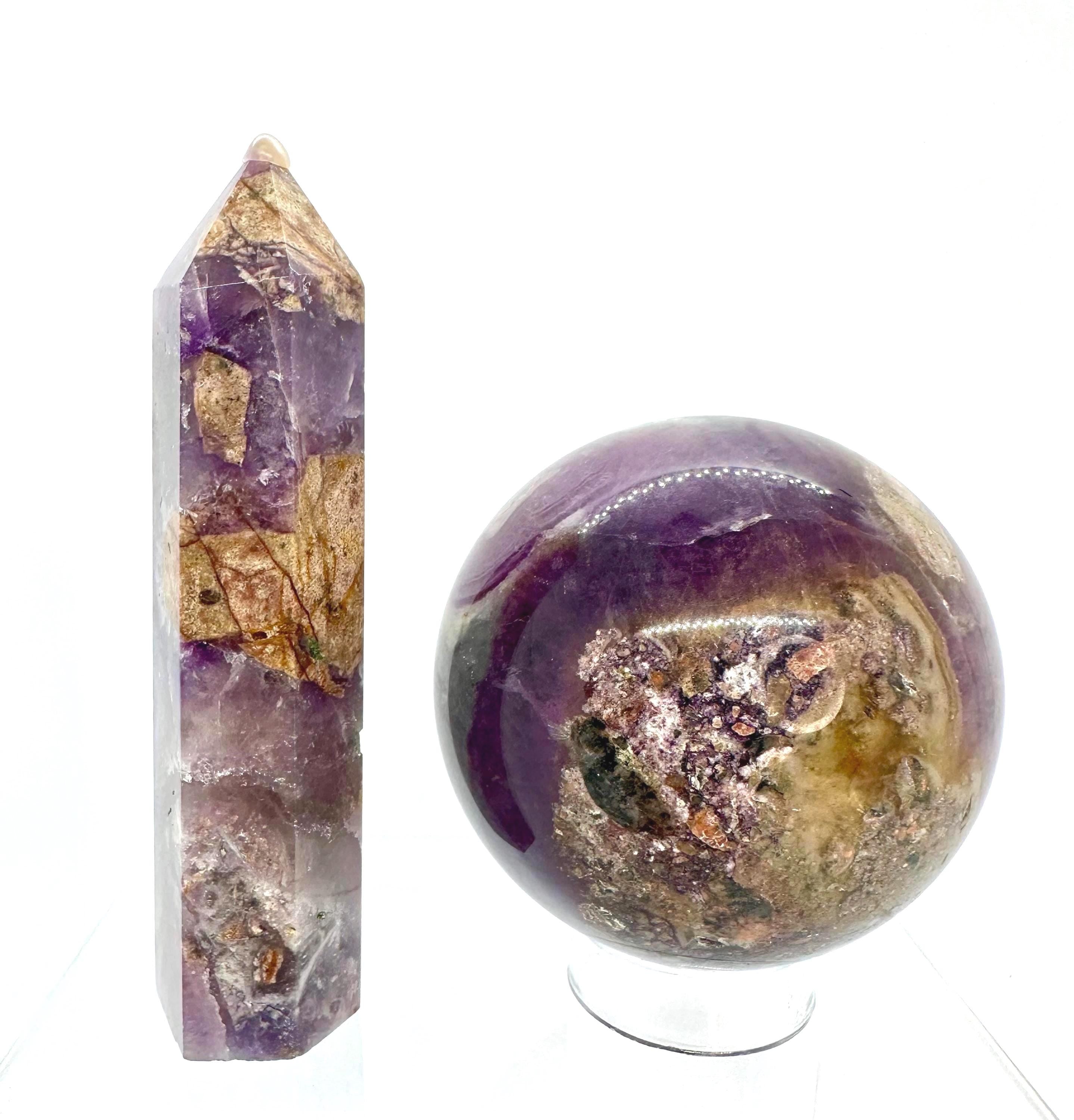 Purple Fluorite Root Sphere with Point Set from Hunan, Fujian Province in China