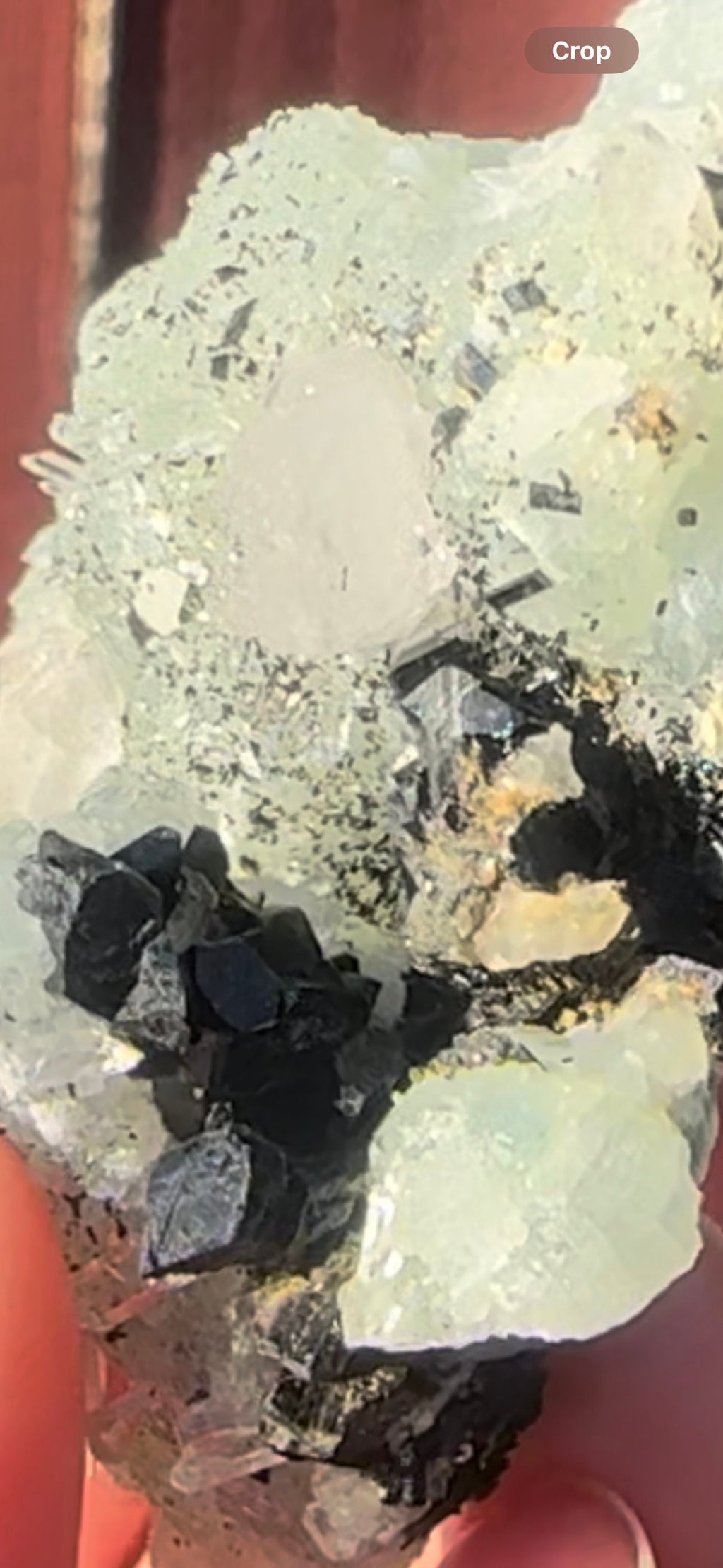 90 Grams of Babingtonite on Prehnite and ET and DT Clear Quartz Points from Qiaojia, Yunnan Province, China