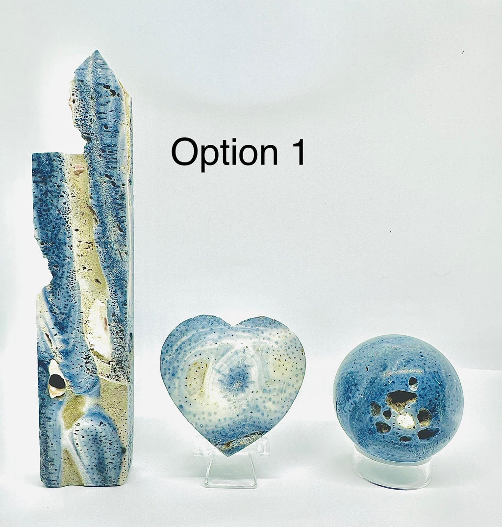 Blue Coral Crystal Set from Indonesia