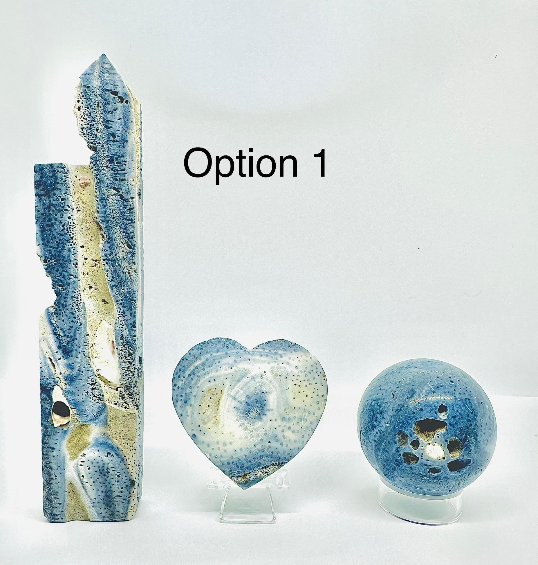 Blue Coral Crystal Set from Indonesia