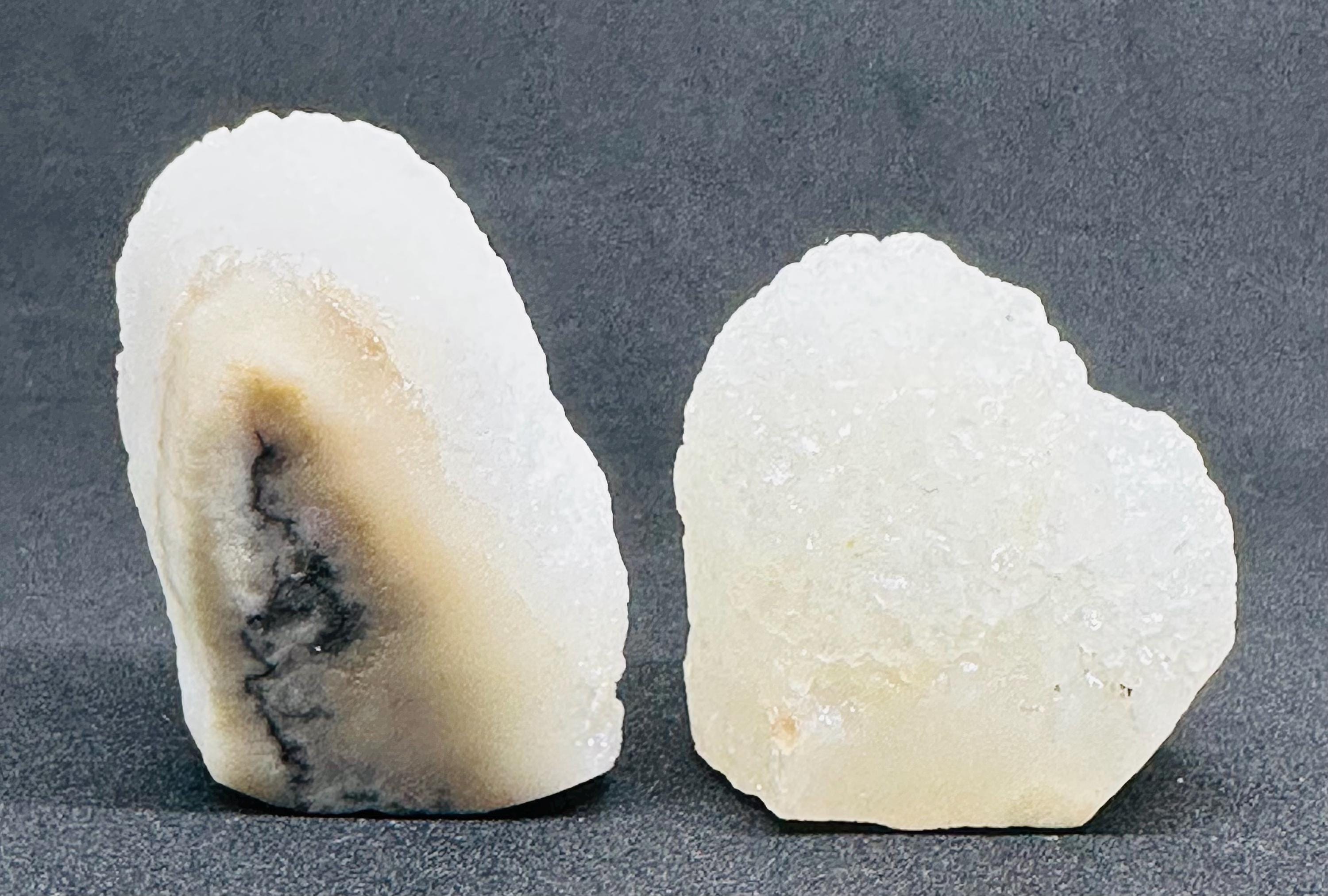 Self-Standing White Chalcedony Stalactite from Morocco