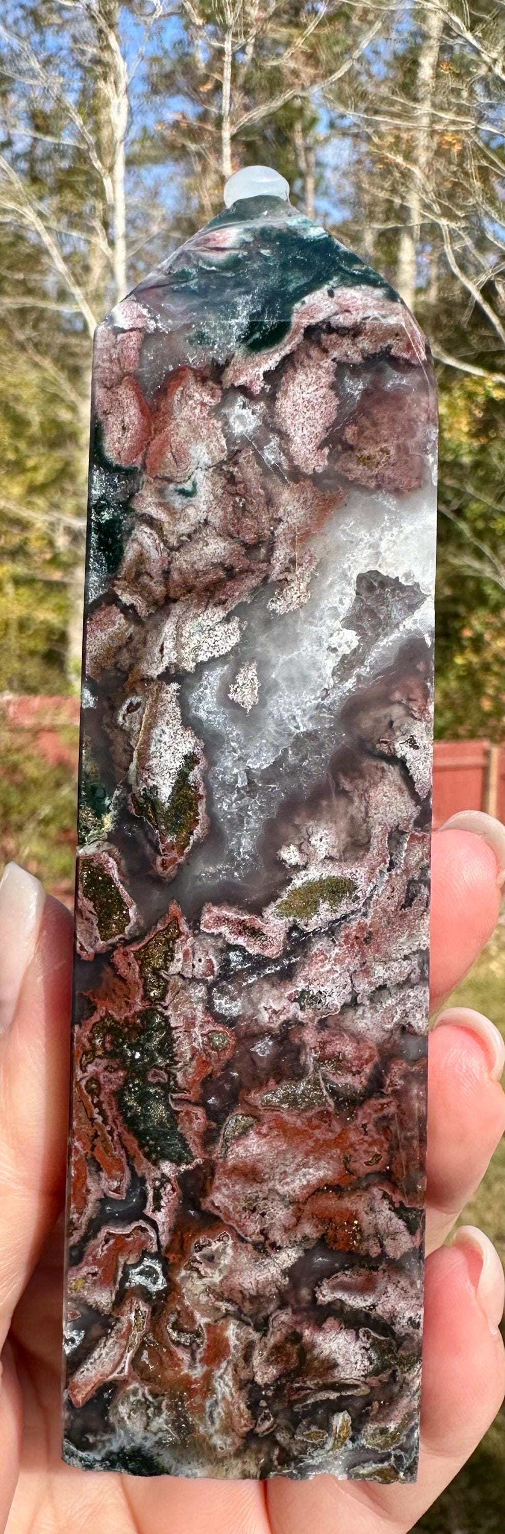 Rare and Radiant Muse Cosmic Jasper Tower from Madagascar