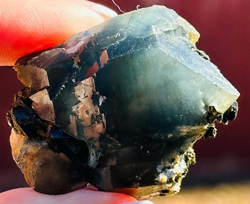 45 Grams DT Blue Riebeckite included Quartz From Pakistan