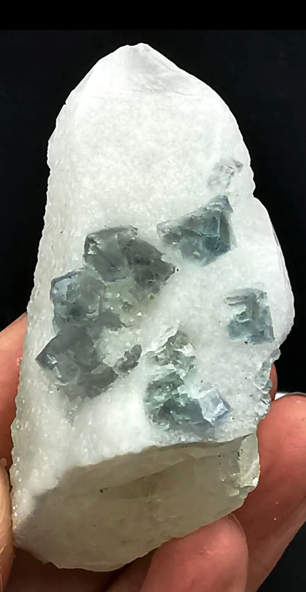 Natural Rare Green Octahedron Fluorite Crystal Mineral Specimen Huanggangliang