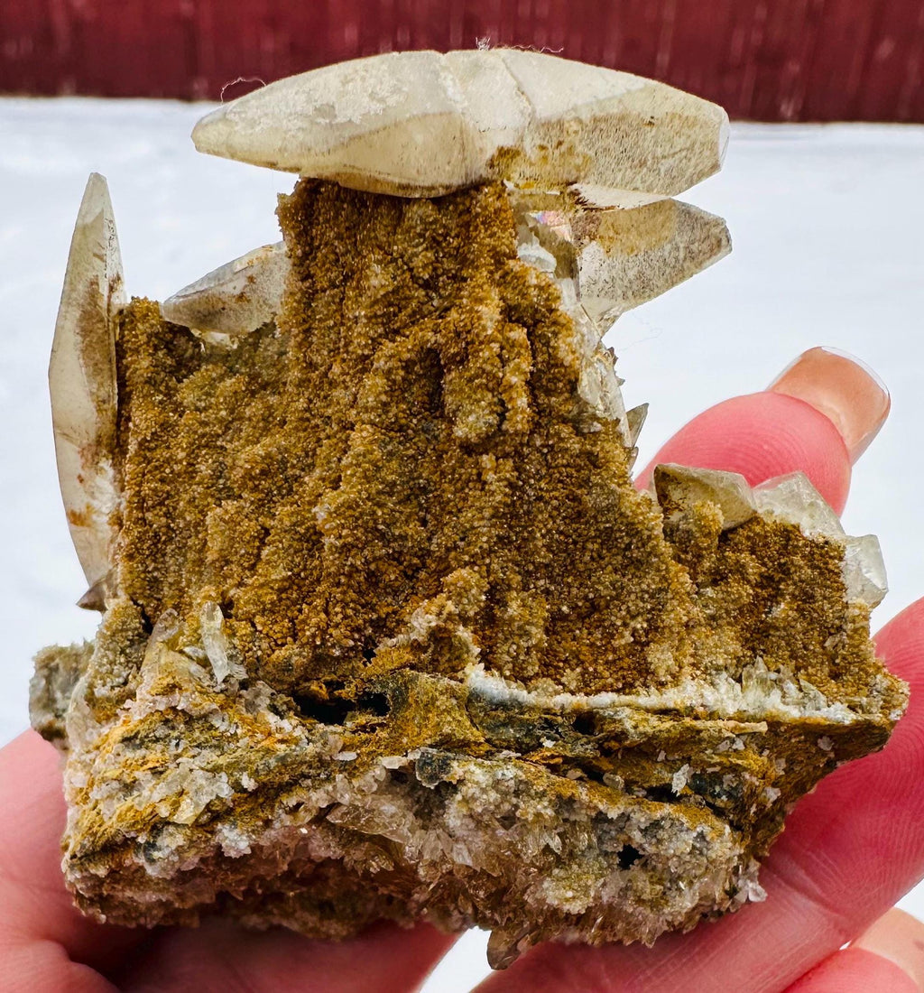 112 Grams Pristine DT Dogtooth Calcite Cluster specimen from China