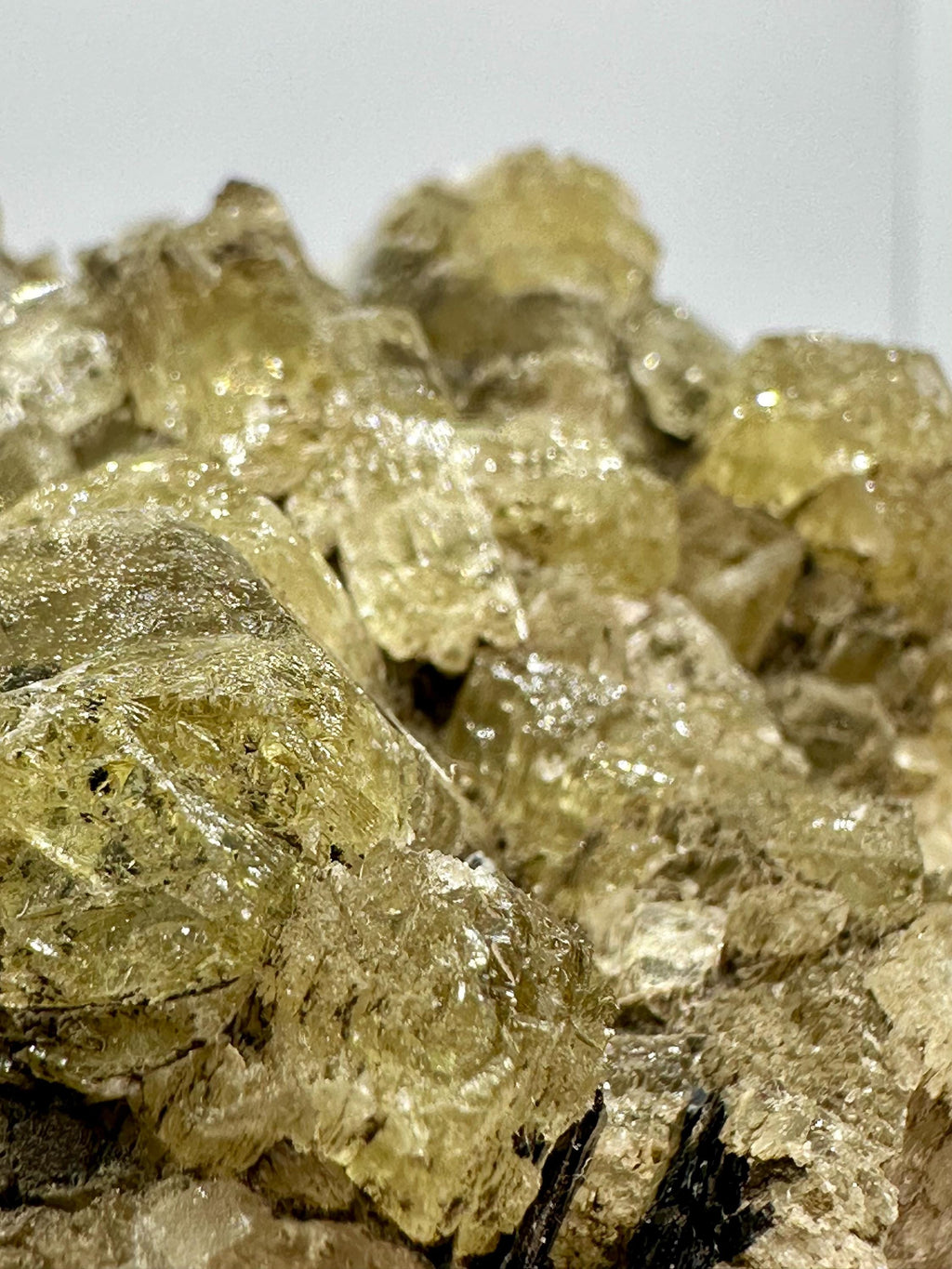 126 Grams Yellow Apatite in Matrix Specimen from Imilchil, Morocco