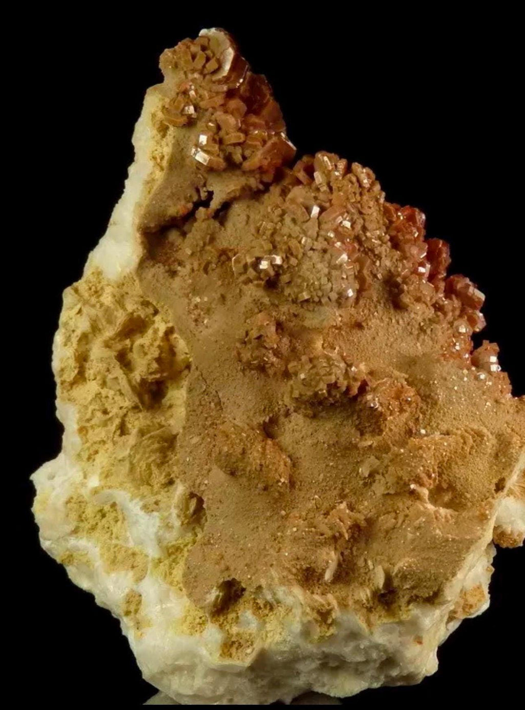 132 Grams Lustrous Vibrant Red and Orange Vanadinite from Morocco