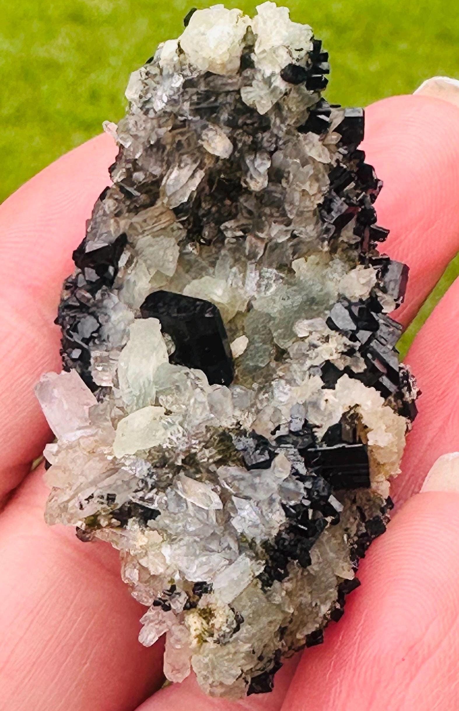 28 Grams Babingtonite on Prehnite from Qiaojia, Yunnan Province