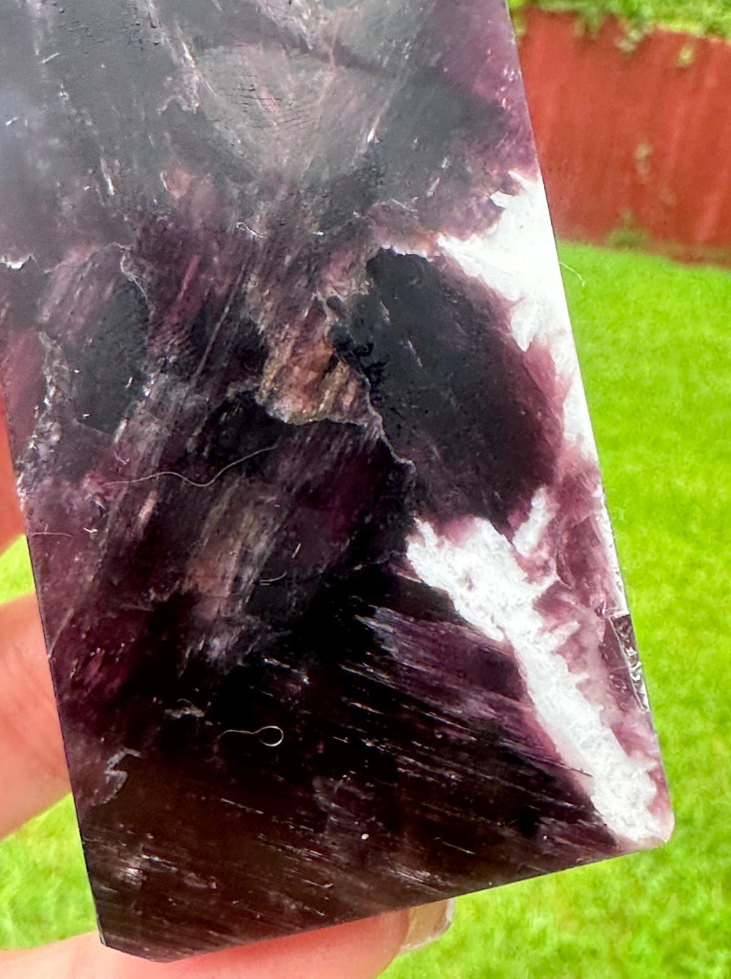 176 Grams Purple Lithium Mica in White Feldspar Tower