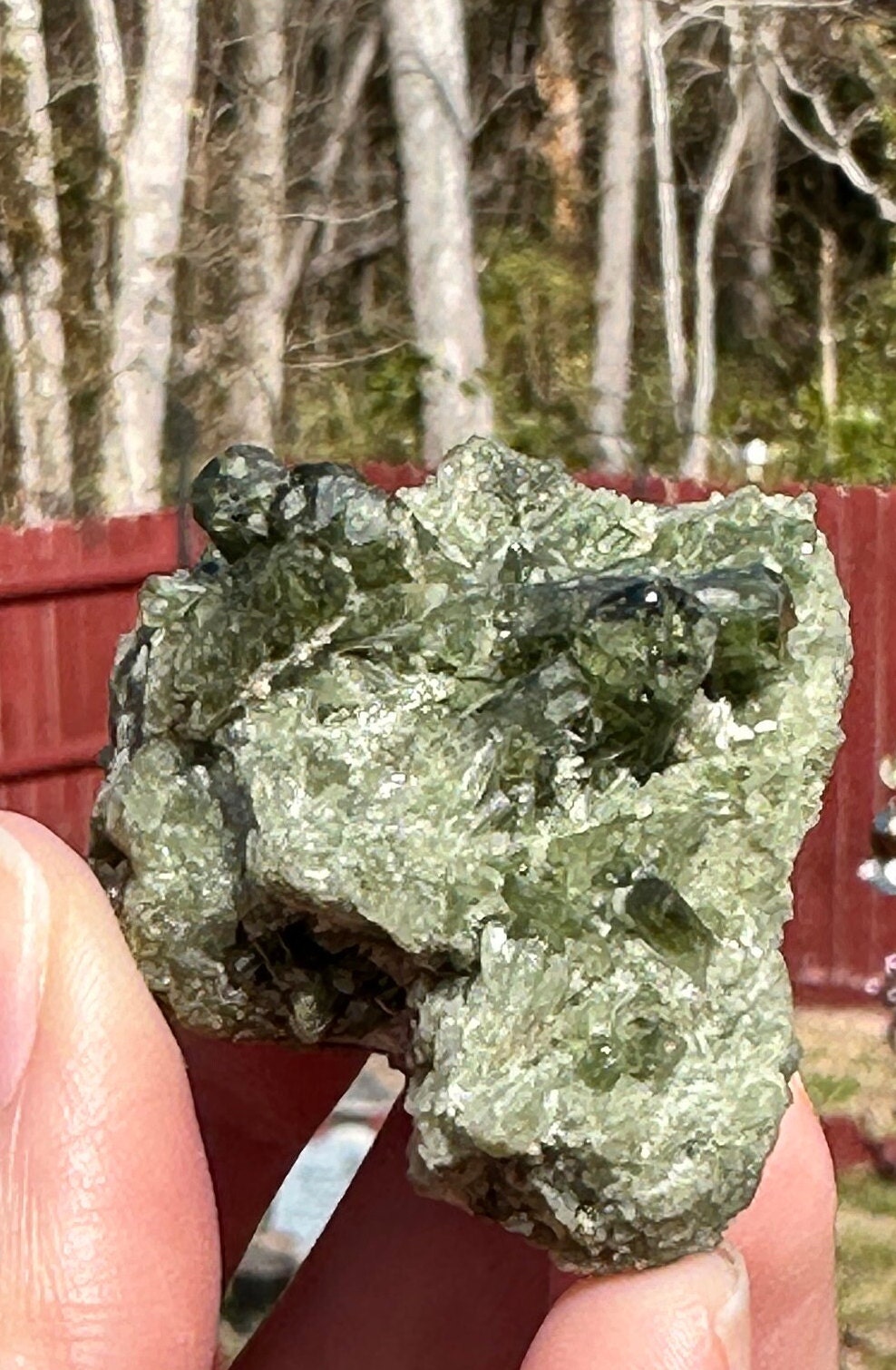 65 Grams (325 cts) very rare Green Tashmarine Diopside Crystals Cluster from Afghanistan.