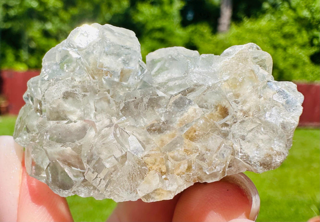 45 Grams  Pristine Water Clear Cubic Fluorite Cluster from China