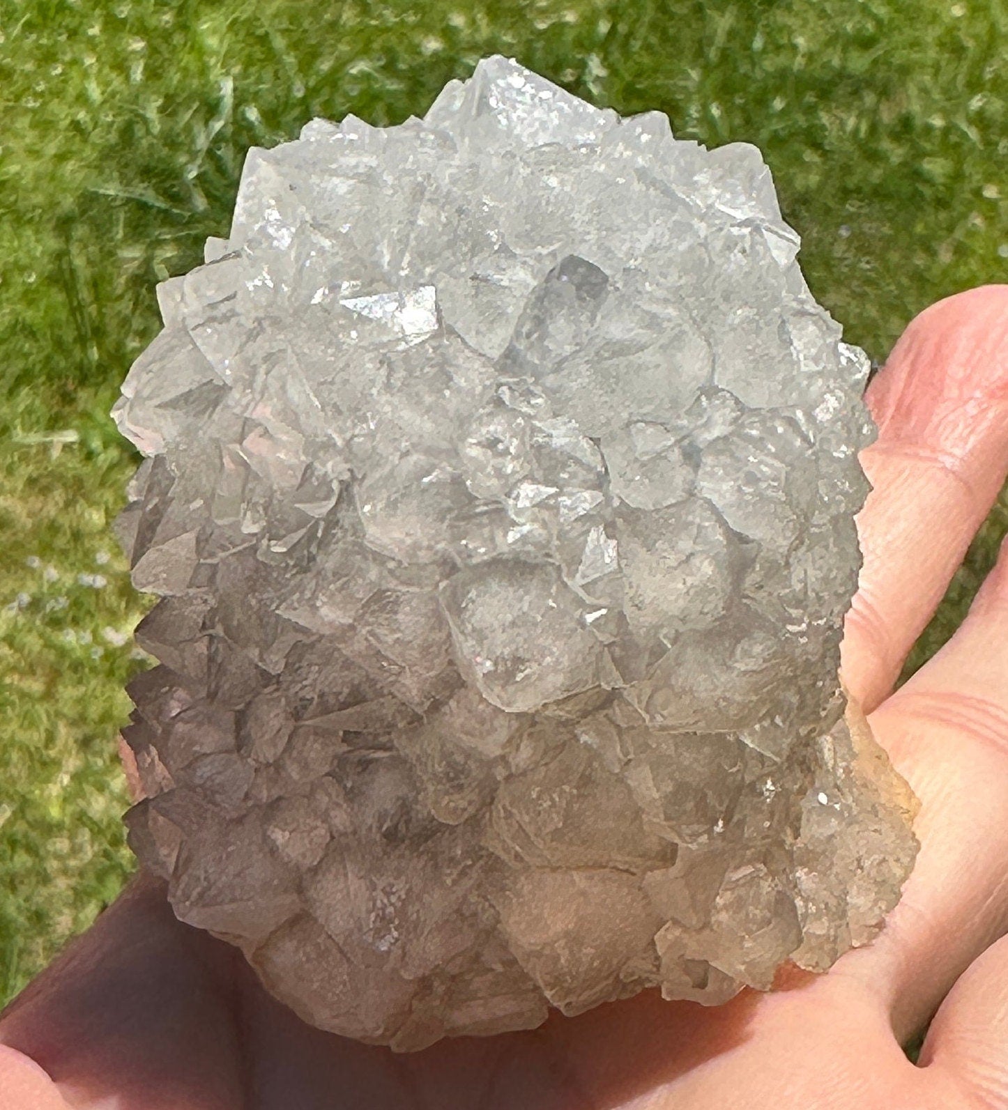 303 Grams Natural Blue/Gray Anandalite Quartz: Cabinet Size from India