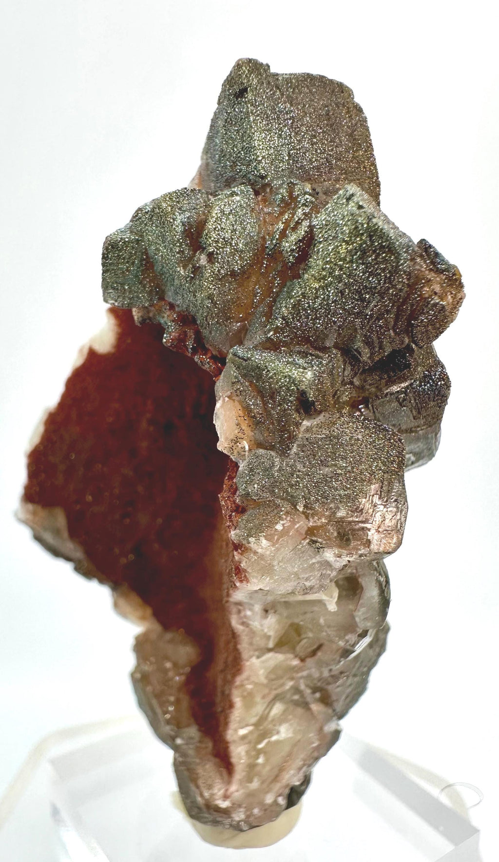 111 Grams Rare Calcite with Multi-Colored Chalcopyrite and Pyrite from Daye, HuBei