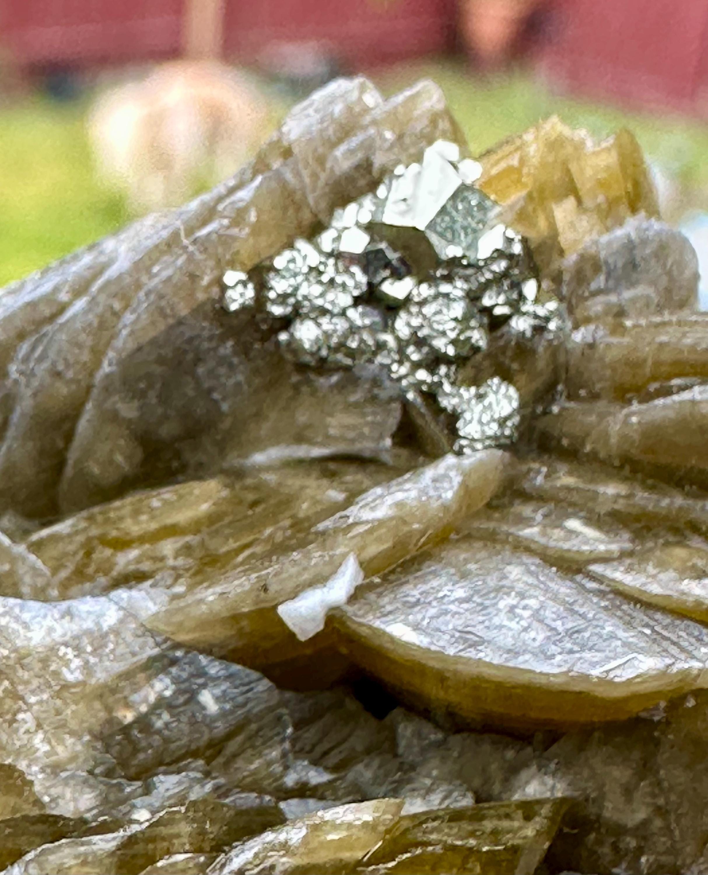 333 Grams Military Green Siderite Rosette with Dolomite, Earth’s Quiet Armor from Bijie Provence, Juizhou, China