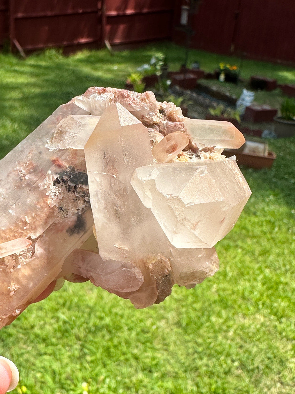 227 Grams Stunning Rich Pink Color Lithium Quartz "nest" Cluster from Brazil