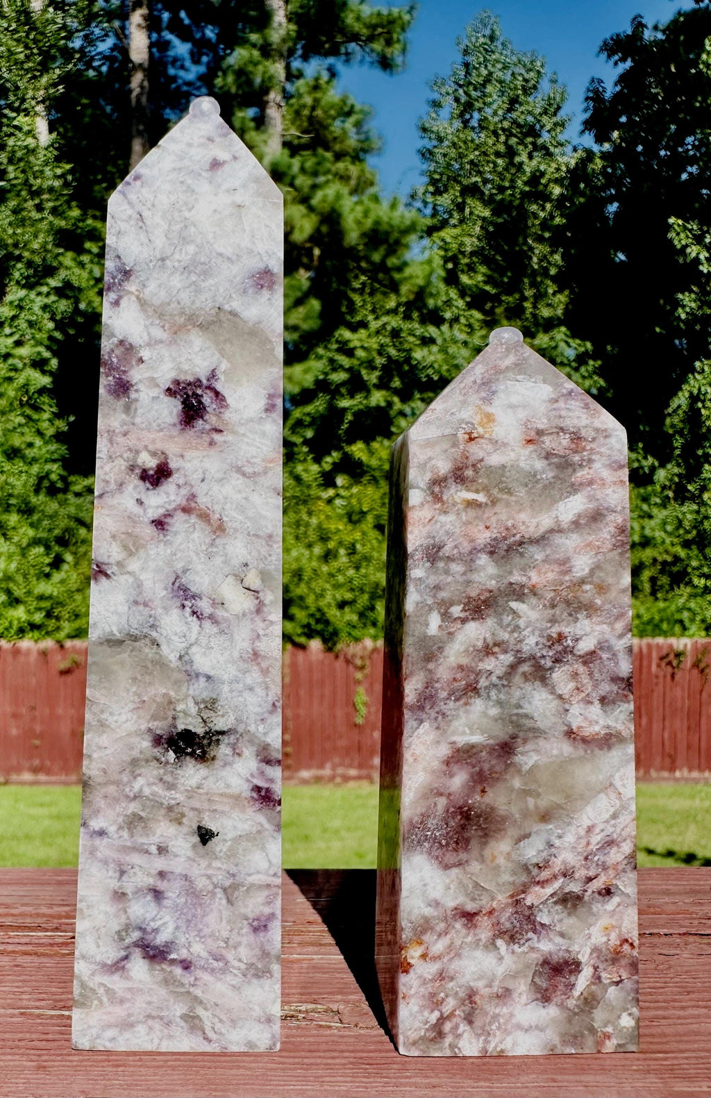 Your Choice of Pink Tourmaline in Smoky Quartz with Lepidolite, Mica & Feldspar Tower from Madagascar