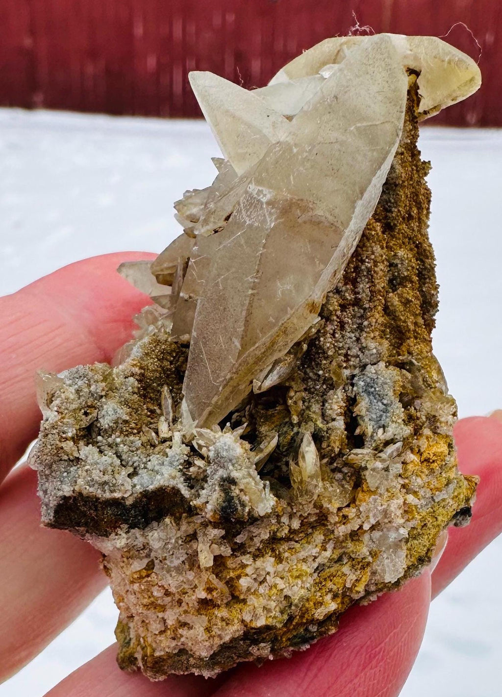112 Grams Pristine DT Dogtooth Calcite Cluster specimen from China