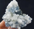 49 Grams Candle Quartz with light Blue-Greenish cubic Fluorite over Arsenopyrite from Inner Mongolia