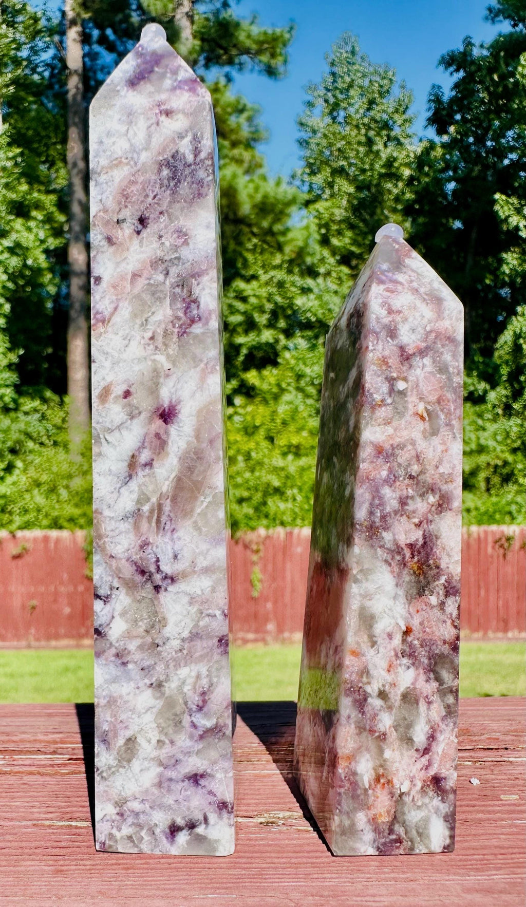 Your Choice of Pink Tourmaline in Smoky Quartz with Lepidolite, Mica & Feldspar Tower from Madagascar